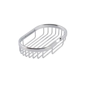 Just Taps Round corner shelf basket Chrome