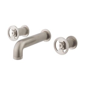 Crosswater UNION Three Hole Wall Mounted Basin Set Brushed Nickel