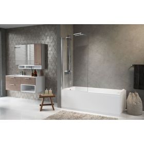 Novellini Aurora 5 Fixed Panel Bath Screen