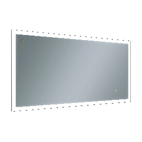 Just Taps Image Rectangular LED Illuminated Bathroom Mirror 600mm H x 1200mm W - Chrome