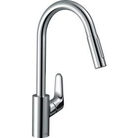 Hansgrohe Focus with Pull-out Spray Single Lever Swivel Spout 240 Chrome Kitchen