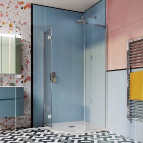Crosswater Shower Enclosures Design 8 Silver Quadrant Single Door 900mm