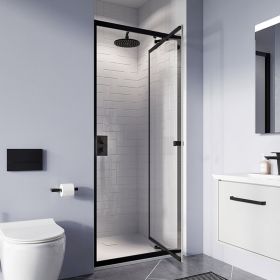 Crosswater Shower Enclosures Clear 6 Matt Black Infold Door 800mm