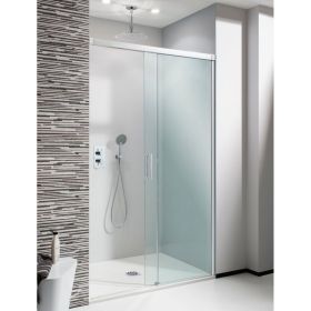 Crosswater Shower Enclosures Design 8 Silver Single Sliding Door with Soft Close Side Panel 800mm