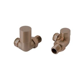 Just Taps VOS Brushed bronze Corner Radiator Valve