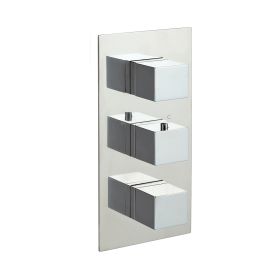 Just Taps Athena Thermostatic Concealed 2 Outlets Shower Valve -Brass With Chrome Finishing