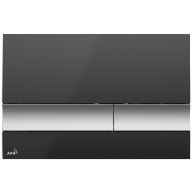 Alca Basic Flush Plate – Black/Matt Chrome