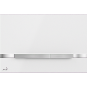 Alca Stripe flat flush plate - white