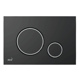 Alca Thin Flush Plate (Round) - Black & Chrome