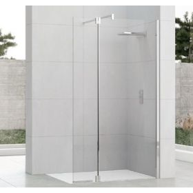 Novellini Kuadra H+HFA Free Standing Panel + Pivoting Section
