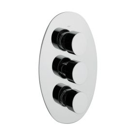 Just Taps Ovaline Thermostatic Concealed 2 Outlets Shower Valve, Vertical