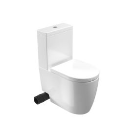 Saneux UNI close coupled left hand soil exit WC pan - rimless
