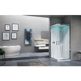 Novellini EON A80 Hydromassage Sliding Door Enclosure (No Dome)