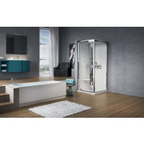 Novellini Glax 2P120x80 Thermostatic Sliding Shower Enclosure