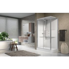 Novellini Media2.0 2P120x80 Hydromassage Thermostatic Sliding Enclosure