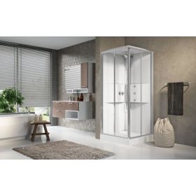 Novellini Media2.0 A90 Corner Entry Thermostatic Sliding Shower Enclosure