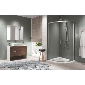 Novellini Zephyros R Double Door Offset Quadrant Shower Enclosure