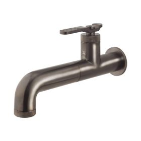 Crosswater UNION Single Hole Wall Mounted Basin Set Brushed Black Chrome