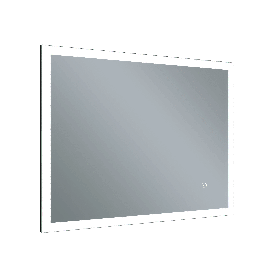 Just Taps Image Rectangular LED Illuminated Bathroom Mirror 600mm H x 800mm W - Chrome