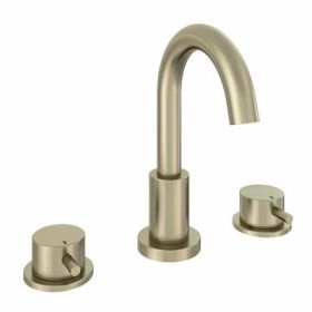 Eastbrook Meriden 3 Tap Hole Basin Mixer Tap Set Brushed Brass