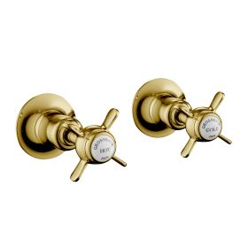 Just Taps Grosvenor Pinch Antique Brass Edition 3 Hole Basin Mixer – 145mm
