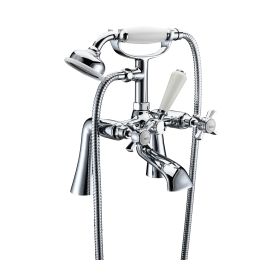 Just Taps Plus Nelson Deck Mounted Bath Shower Mixer with Kit