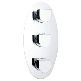 Just Taps Base  Thermostatic Concealed 2 Outlet Shower Valve