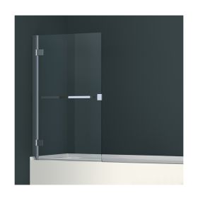 Abacus One-Part Bath Screen With Towel Bar - 1450X800X8MM