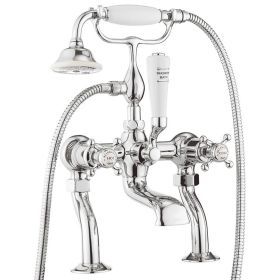 Crosswater Belgravia Crosshead Bath Shower Mixer with Kit - Chrome