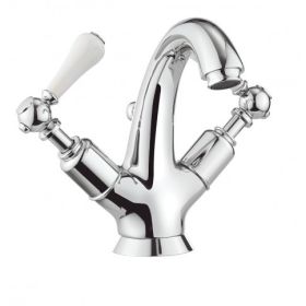 Crosswater Belgravia Lever Highneck Basin Monobloc with Pop-up Waste-Chrome