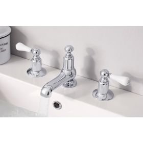 Crosswater Belgravia Lever Basin 3 Hole Set With Pop-Up Waste-Chrome
