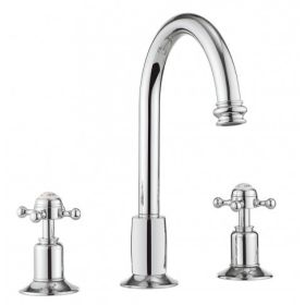 Crosswater Belgravia Crosshead Basin 3 Hole Set - deck mounted