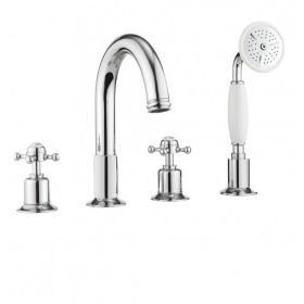 Crosswater Belgravia Crosshead Bath 4 Hole Set with Kit