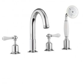 Crosswater Belgravia Lever Bath 4 Hole Set with Kit