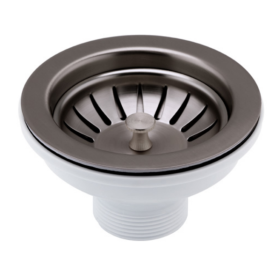 Just Taps Chrome Basket Strainer Kitchen Sink Waste 90mm