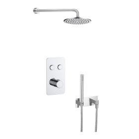 Just Taps Hugo 2 Outlet Touch Thermostat with Handshower and Overhead Shower