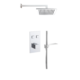 Just Taps Athena 2 Outlet Touch Thermostat with Overhead Shower & Handshower
