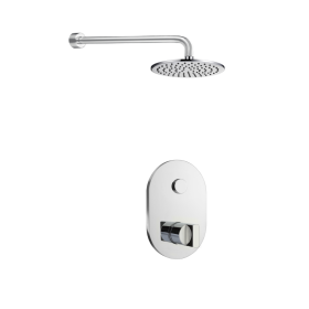 Just Taps Leo 1 Outlet Touch Thermostat with Overhead Shower