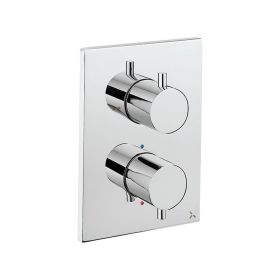 Crosswater MPRO Crossbox 2 Outlet Valve Trimset Chrome 