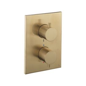 Crosswater MPRO Crossbox 3 Outlet Valve Trimset Brushed Brass 