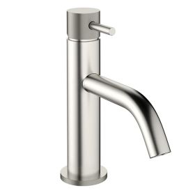 Crosswater MPRO Monobloc Basin Mixer Knurled Handle Brushed Stainless Steel