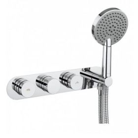 Crosswater Dial Valve 2 Control with Central Trim and Ethos Handset