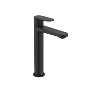 Crosswater Drift Matt Black Tall Basin Monobloc  With Clicker Waste