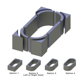 Abacus Series 1 Oval Multi-Design Tileable Bath Surround Kit