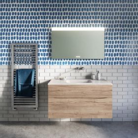 Crosswater Glide II 1000 Unit & Ice White Glass Basin