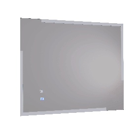 Just Taps Glance Rectangular LED Illuminated Bathroom Mirror 700mm H x 500mm W - Chrome