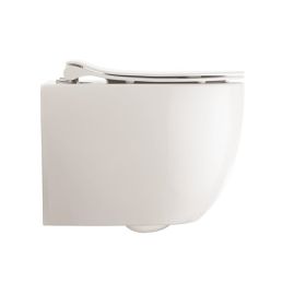Crosswater Glide II Gloss White Wall Hung Short Projection Rimless Toilet & Soft Close Seat
