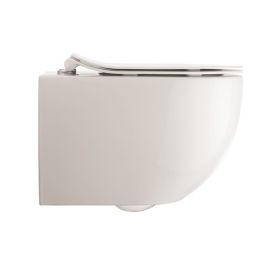 Crosswater Glide II Gloss White Wall Hung Rimless Toilet & Soft Close Seat