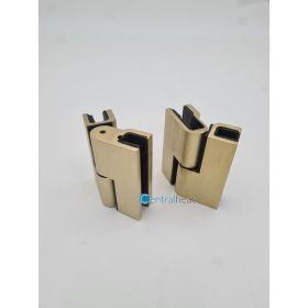 Crosswater Gallery 180deg Deflector Panel Hinges (pair) Brushed Brass