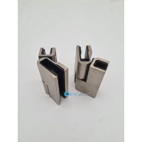Crosswater Gallery 180deg Deflector Panel Hinges (pair) Brushed Stainless Steel